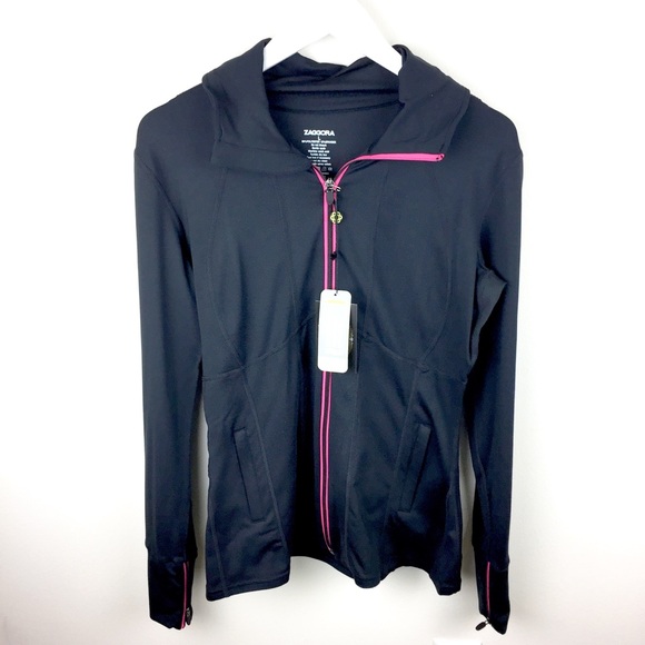 Zaggora Tops - Zaggora Jacket L Rusched Jersey Blazer Black New